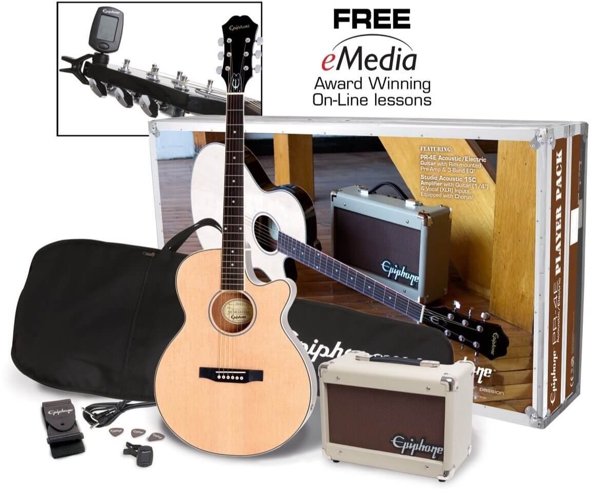 Epiphone PR-4E Acoustic-Electric Guitar Player Package