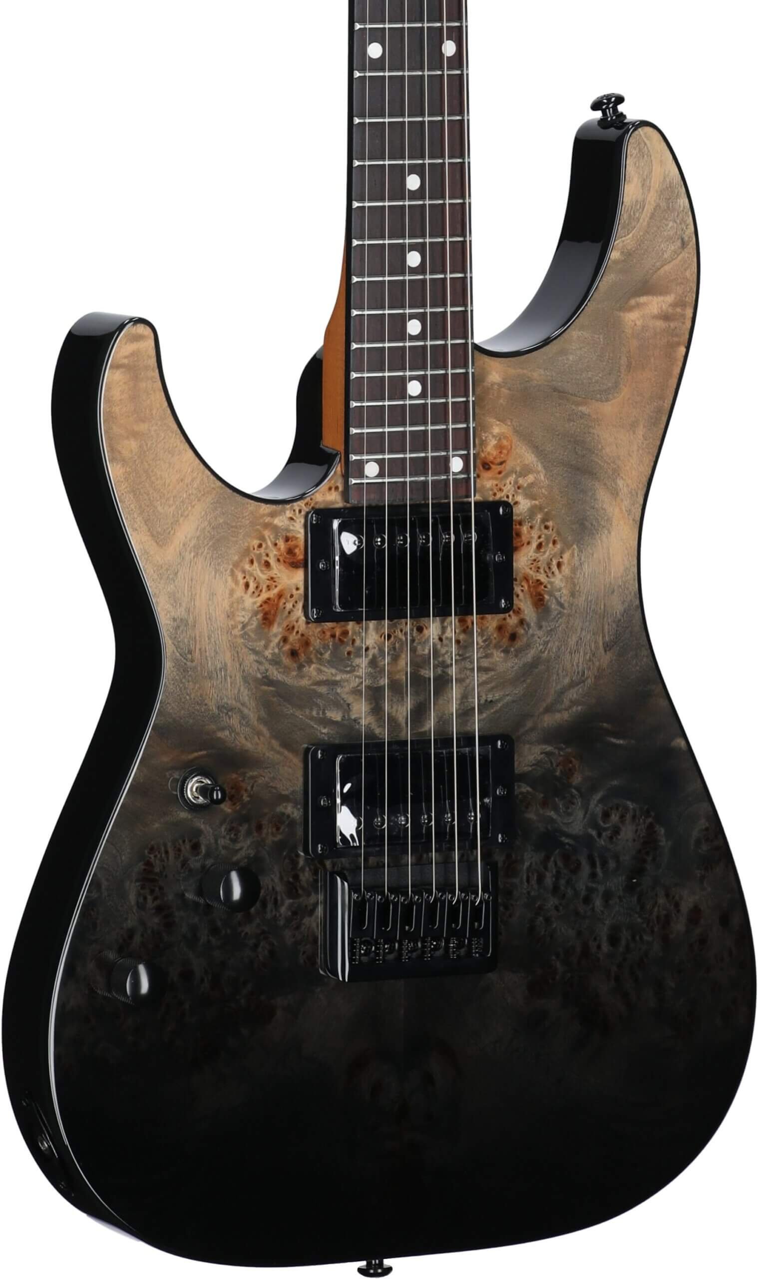 Schecter C-1 Standard Electric Guitar, Left-Handed, Black Fade Burst