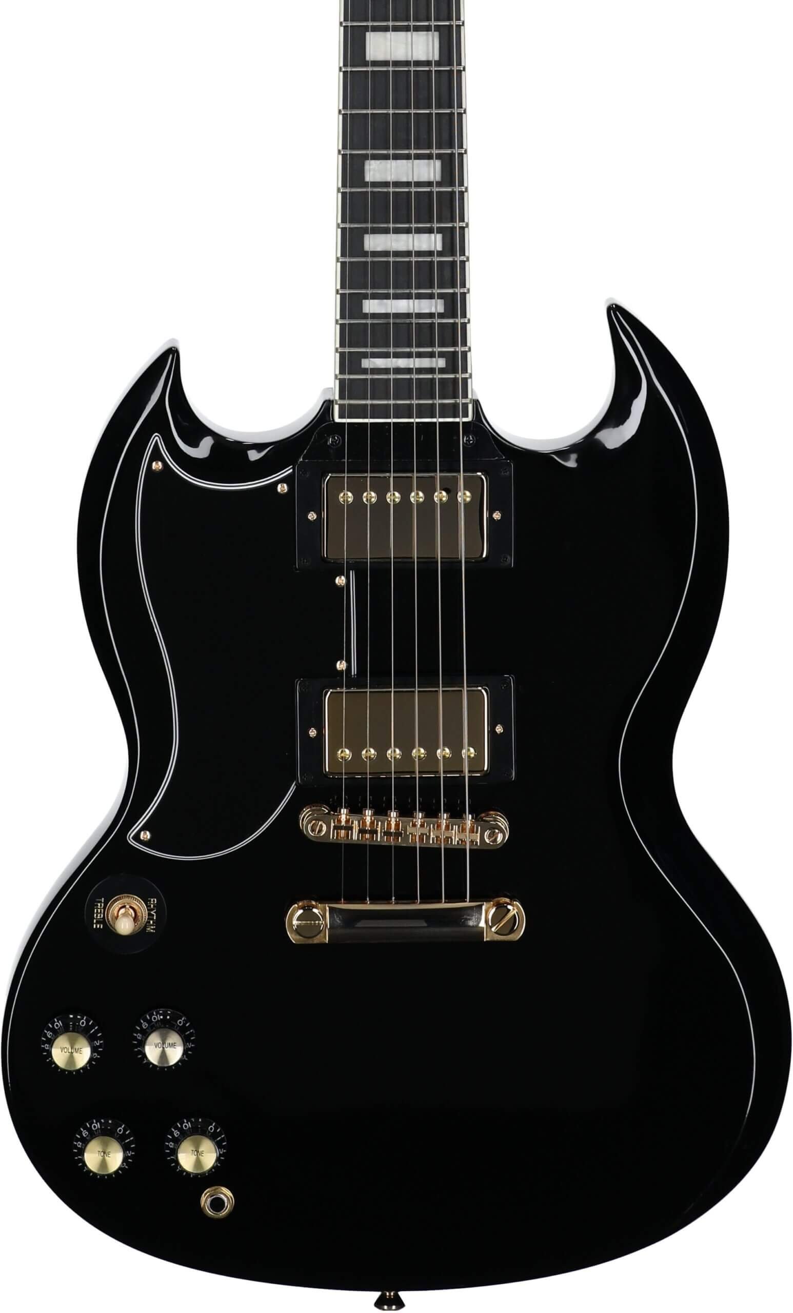 Epiphone Inspired by Gibson SG Custom Electric Guitar, Left-Handed (with Gig Bag), Ebony