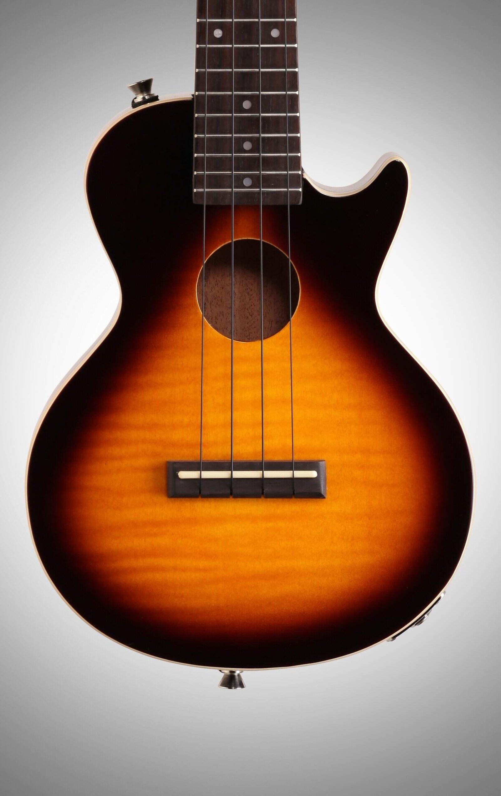 Epiphone Les Paul Acoustic-Electric Concert Ukulele with Gig Bag, Vintage Sunburst