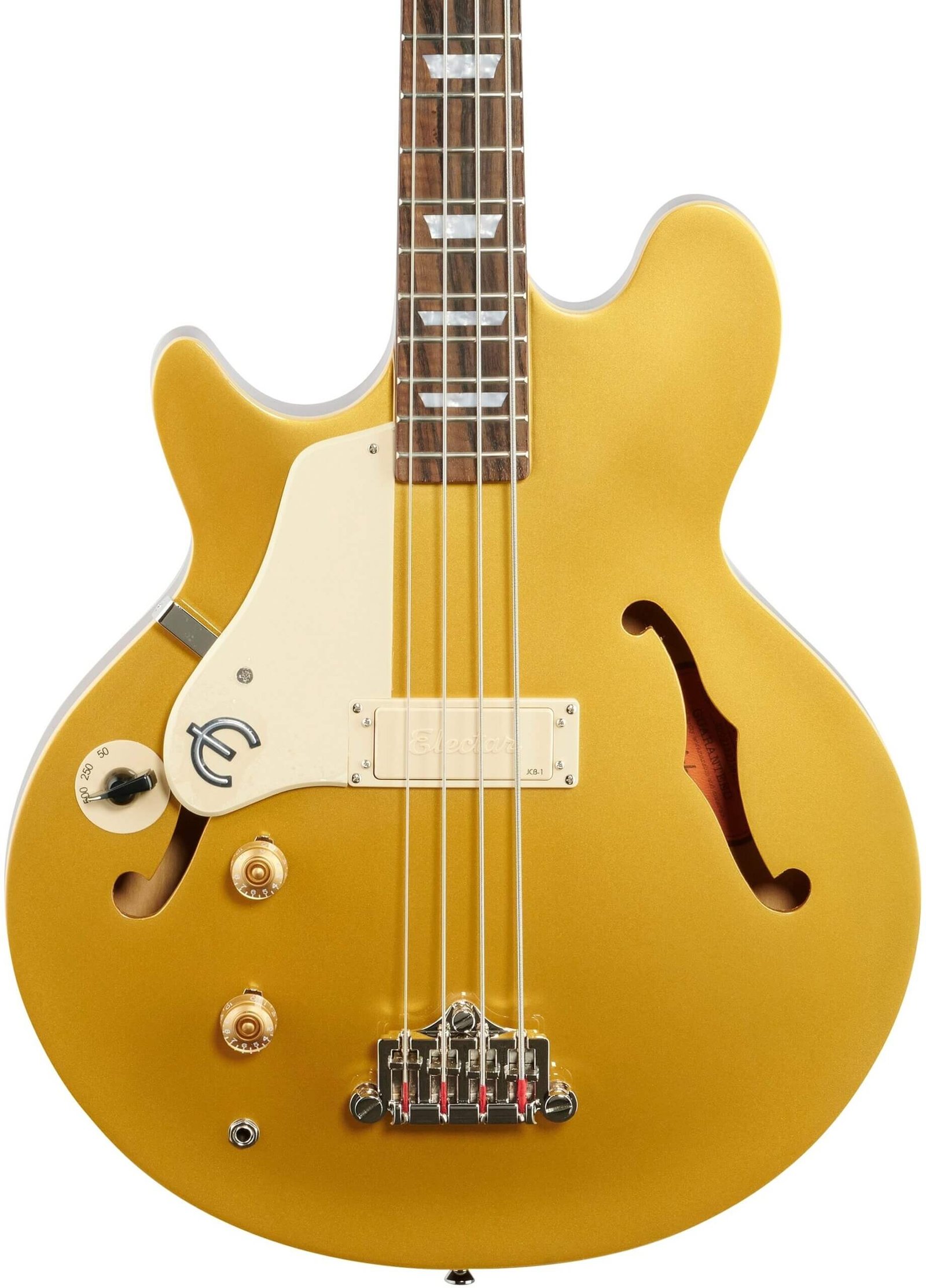 Epiphone Jack Casady Electric Bass, Left-Handed, Metallic Gold