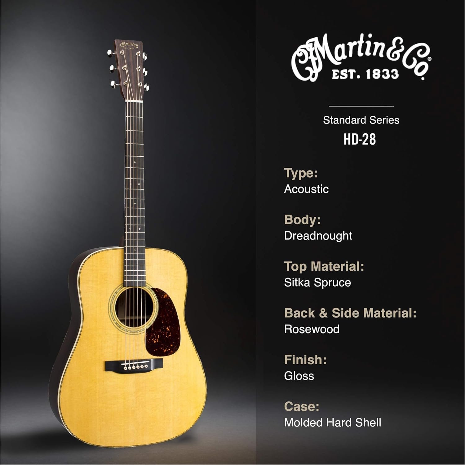 Martin Guitar Standard Series Acoustic Guitars, Hand-Built Martin Guitars with Authentic Wood
