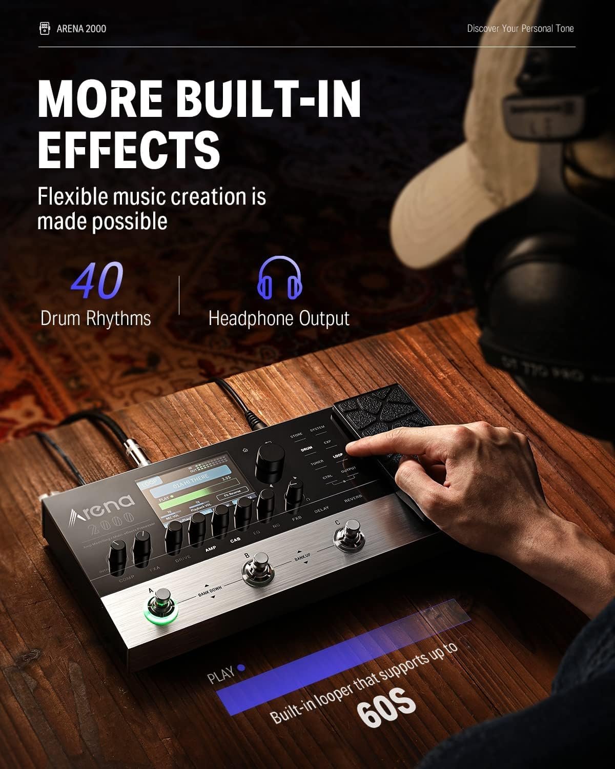Donner Arena 2000 floor multi-effects pedal